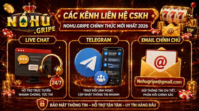 Các kênh liên hệ CSKH Nohu.gripe chính thức mới nhất 2026