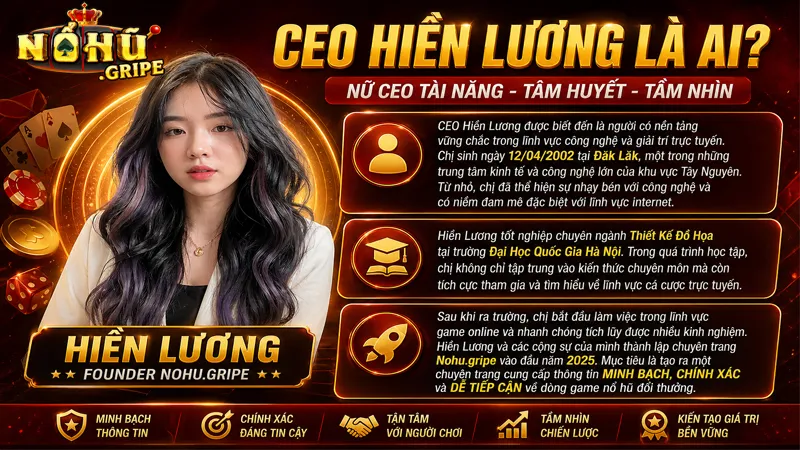 CEO Hiền Lương người điều hành nhà cái NOHU90