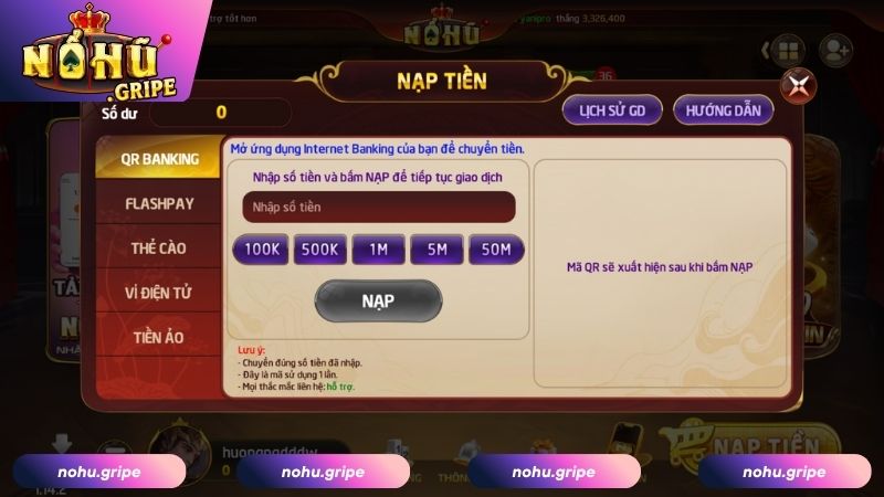 Chi tiết các bước nạp rút tiền NOHU90 cho người mới