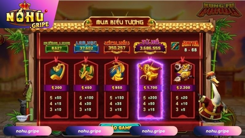 Thông tin luật chơi slot Kungfu Panda hữu ích cho người mới