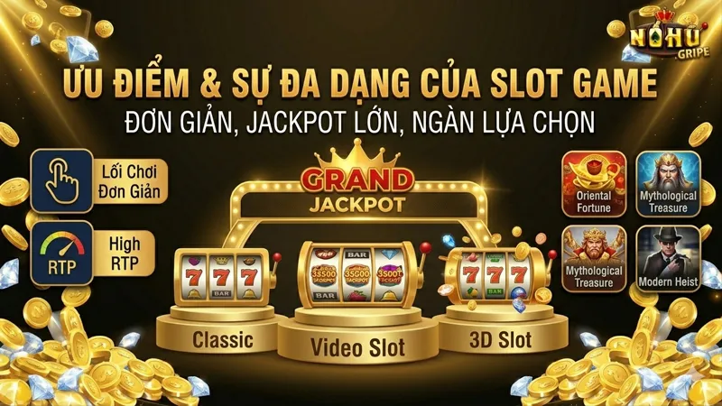 Nổ hũ có lối chơi đa dạng dễ dàng trúng thưởng lớn