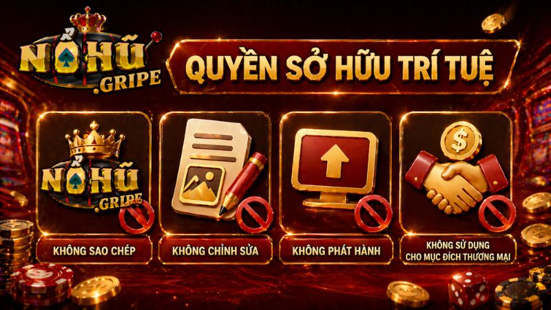 Quyền sở hữu trí tuệ với các nội dung trên Nohu.gripe trong điều khoản sử dụng