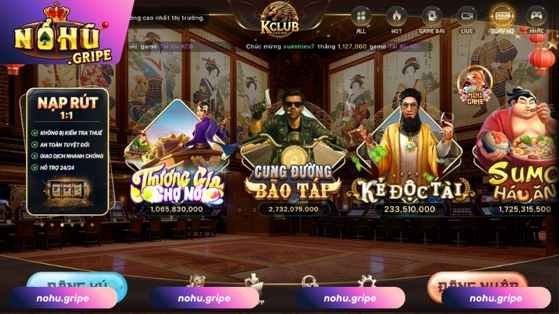 Những phiên bản game slot hấp dẫn nhất tại nổ hũ KCLUB