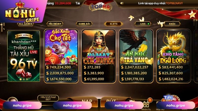 Những tựa game slot không nên bỏ lỡ tại TOP88